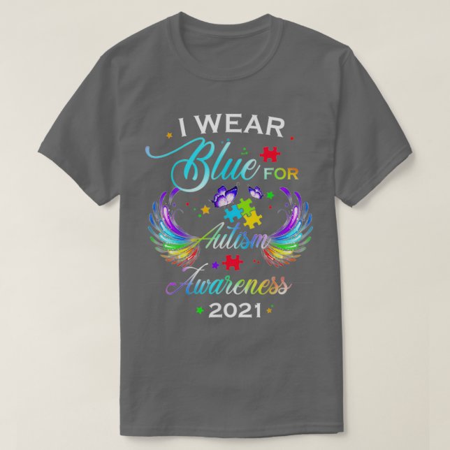 Camiseta En Abril Usamos Awaren El Autismo Del Rompecabezas (Diseño del anverso)