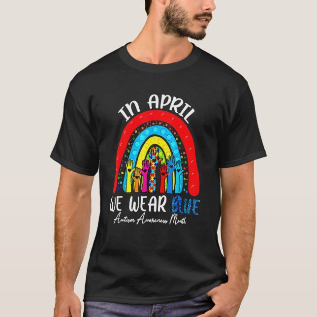 Camiseta En Abril Usamos Azul Para El Fidget De Concienciac (Anverso)
