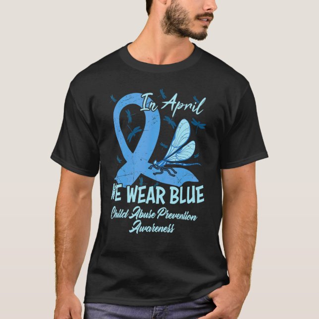 Camiseta En Abril Usamos Azul Para La Prevención Del Maltra (Anverso)