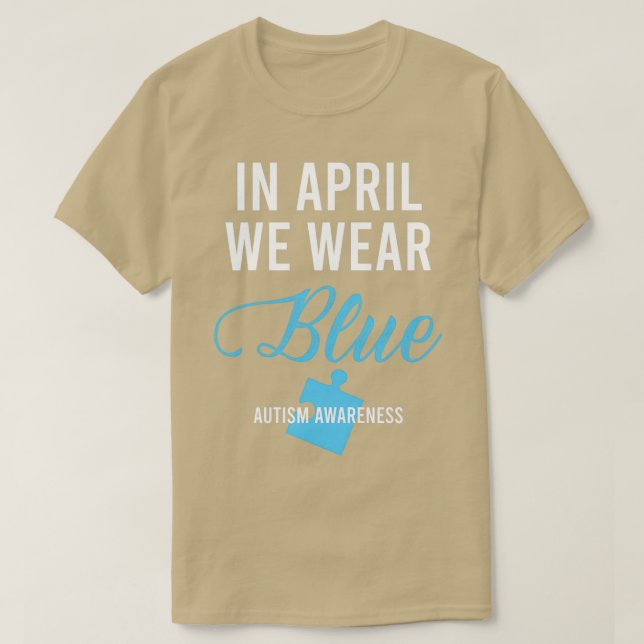 Camiseta En Abril Usamos Conciencia Sobre El Autismo Azul 8 (Diseño del anverso)
