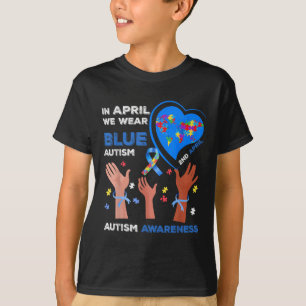 Camiseta En Abril Usamos Conciencia Sobre El Autismo Azul E