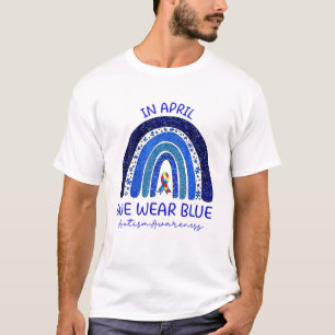 Camiseta En Abril Usamos El Autismo Azul, La Conciencia Del