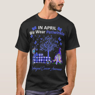 Camiseta En Abril Usamos El Cáncer Esofágico Periwinkle Awa