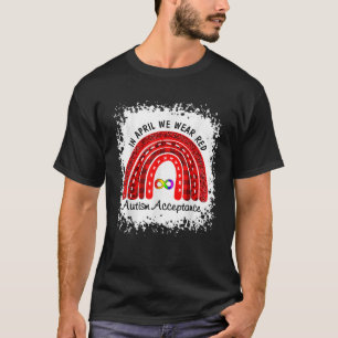 Camiseta En Abril Usamos El Rojo En Vez Del Autismo Que Ace