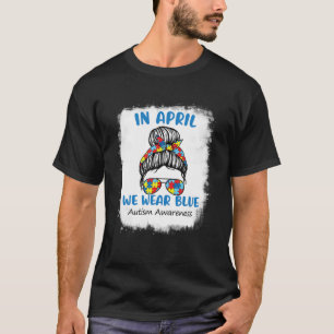 Camiseta En Abril Usamos Un Desordenado Azul Autismo Concie