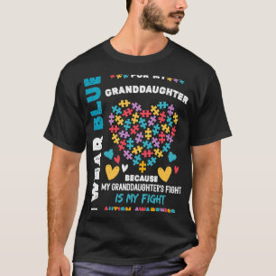 Camiseta En abril uso azul para el autismo de mi nieta