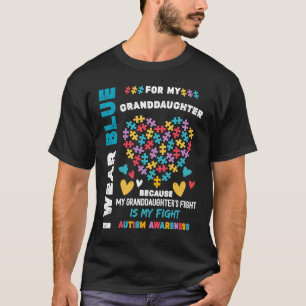 Camiseta En abril uso el azul para mi nieta autismo a