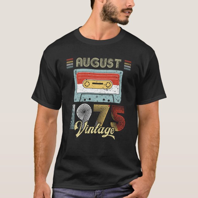 Camiseta En agosto de 1975 cinta de casete del cumpleaños (Anverso)