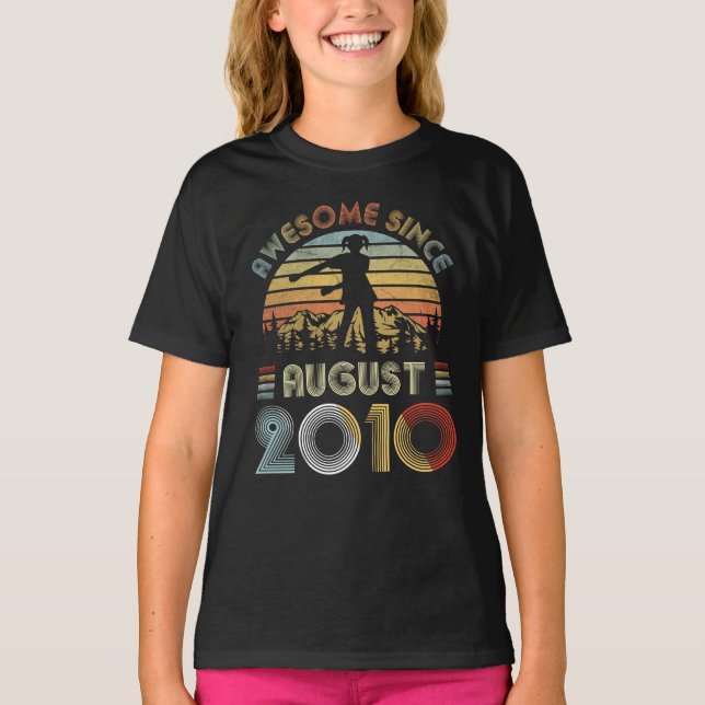 Camiseta En agosto de 2010 9na seda del chica del (Anverso)