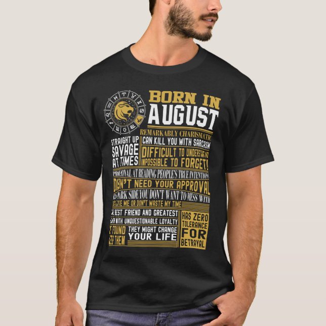 Camiseta En agosto hechos llevados (Anverso)