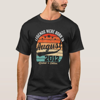 Camiseta En Agosto Nacieron Leyendas Vintage Del Décimo Cum