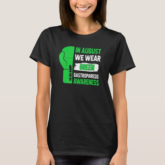 Camiseta En Agosto, Usamos Conciencia Sobre Gastroparesis V (Anverso)