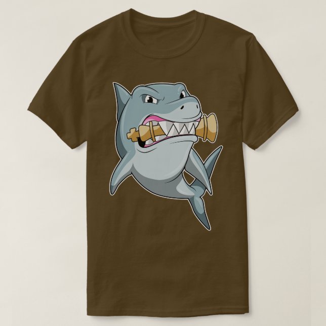 Camiseta en ajedrez con pieza de ajedrez King (Diseño del anverso)