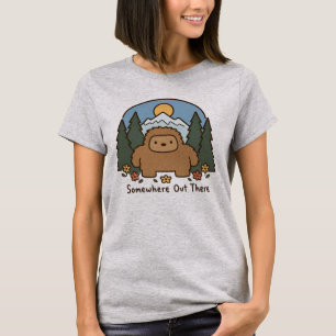Camiseta En algún lugar Kawaii Bigfoot Montaña