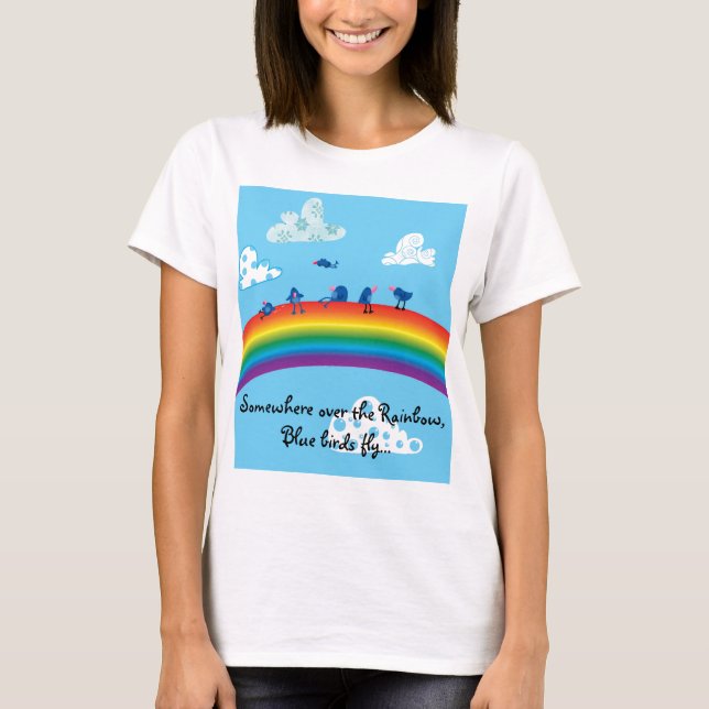 Camiseta En alguna parte sobre el arco iris (Anverso)