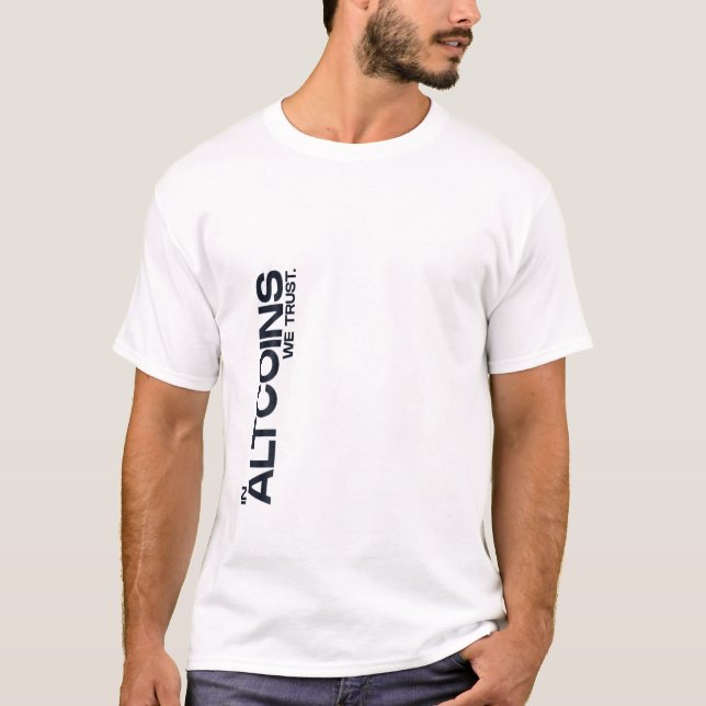 Camiseta En Altcoines Confiamos En Crypto Blockchain Crypto (Anverso)