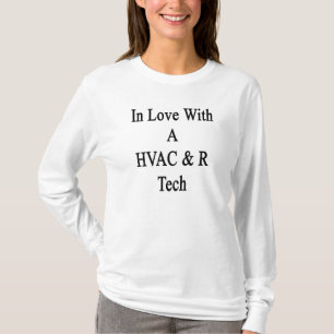 Camiseta En amor con una tecnología de la HVAC R