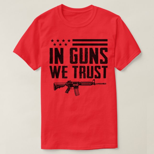 Camiseta En armas de fuego confiamos en 2ª enmienda a los d (Diseño del anverso)