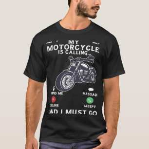 Camiseta En Bicicleta Llama Mi Motocicleta Y Debo Ir En Bic