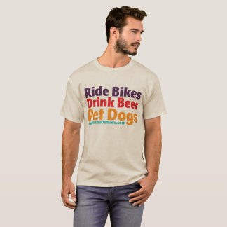 Camiseta - En bicicleta - Perros Mascotas de cerve