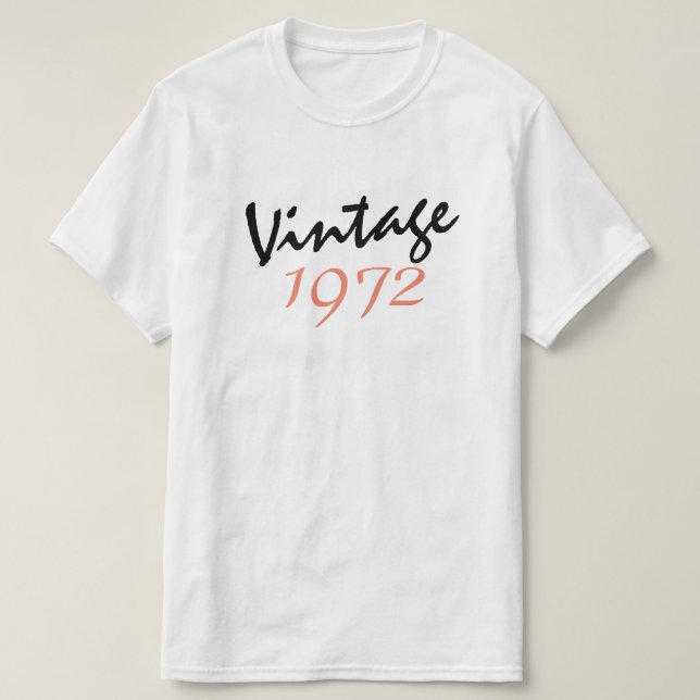Camiseta en blanco y negro de 1972 (Diseño del anverso)