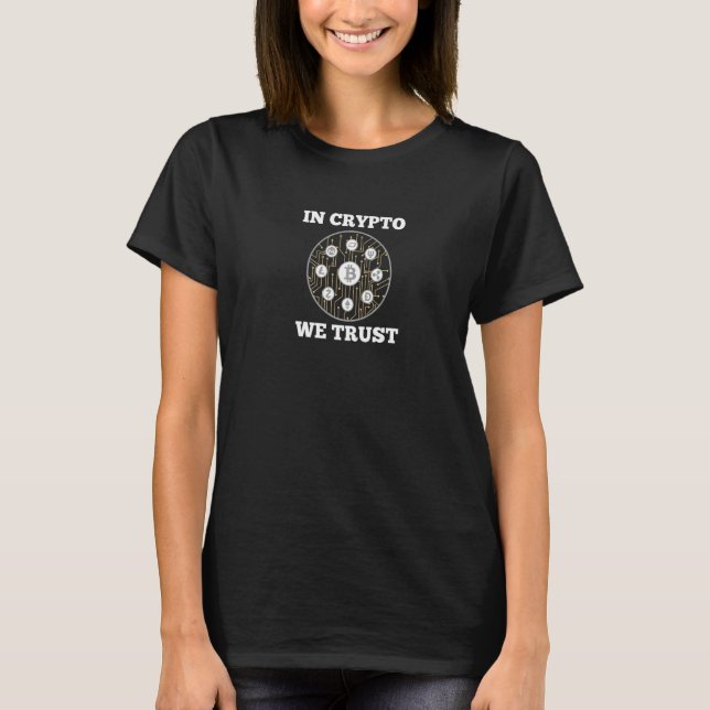 Camiseta En Blockchain Confiamos en el Internet fresco del  (Anverso)