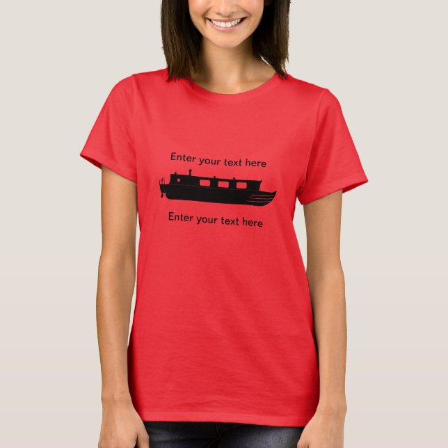 Camiseta en bote estrecho (negro) (Anverso)