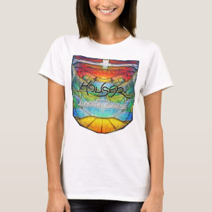 CAMISETA EN CAMISETA DE LAS MUJERES LUMINOSAS (DEL