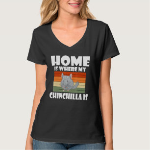 Camiseta En Casa Es Donde Mi Chinchilla Es Dueño De Chinchi