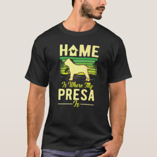 Camiseta En Casa Es Donde Mi Presa Canario Es Presa Canario