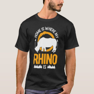 Camiseta En Casa Es Donde Mi Rinoceronte Está