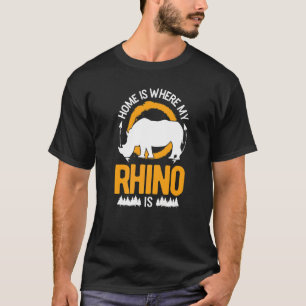 Camiseta En Casa Es Donde Mi Rinoceronte Está