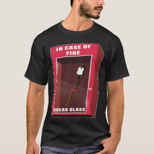 Camiseta En Caso De Incendio Rompa Vidrio Malvavisco Campin