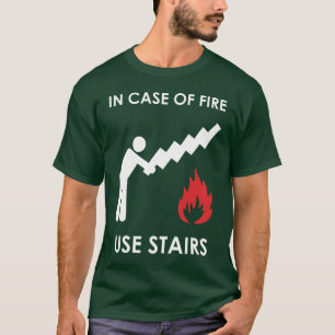 Camiseta En caso de las escaleras del uso del fuego