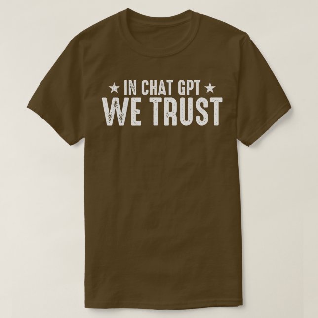 Camiseta En Chat GPT Confiamos en (Diseño del anverso)