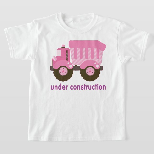 Camiseta En construcción Camión Rosado (Distribución)