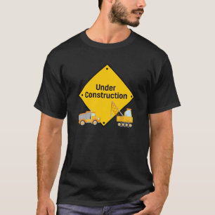 Camiseta En construcción con camiones