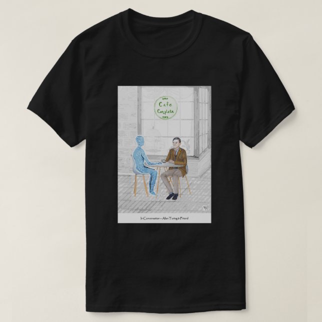 Camiseta En conversación Alan Turing y su amigo (Diseño del anverso)
