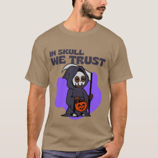 Camiseta En cráneo confiamos en el diseño de Halloween