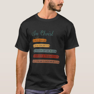 Camiseta En Cristo soy el hijo de Dios como una nueva bíbli