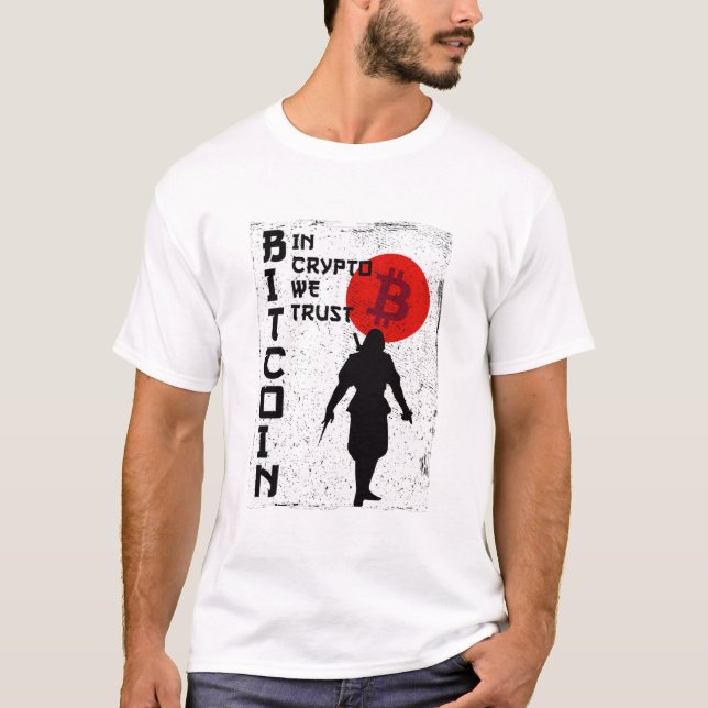 Camiseta En Crypto Confiamos - Bitcoin Samurai (Anverso)