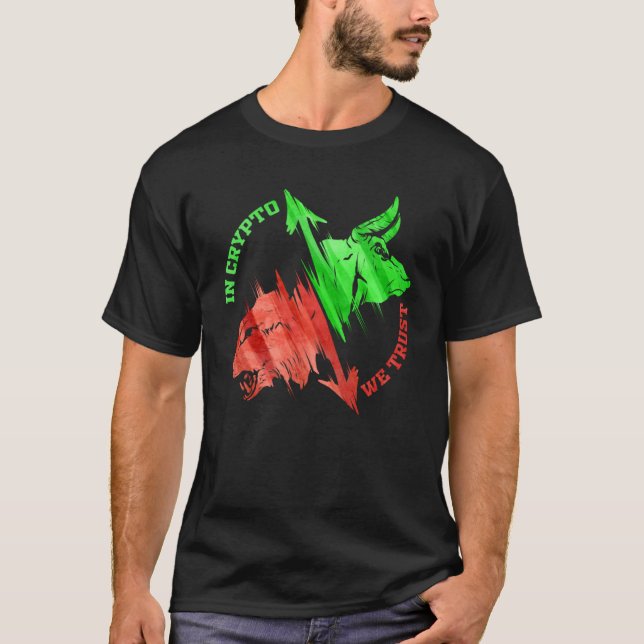 Camiseta En Crypto Confiamos En Cryptocurrency Trading Bull (Anverso)