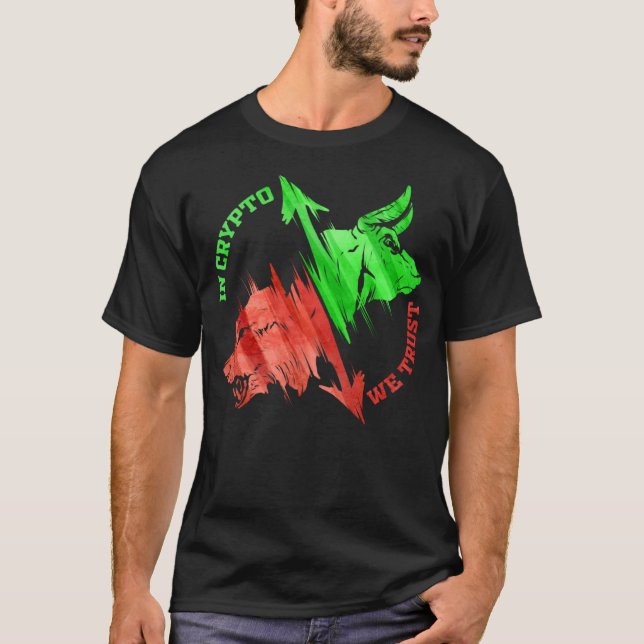 Camiseta En Crypto Confiamos En Cryptocurrency Trading Bull (Anverso)