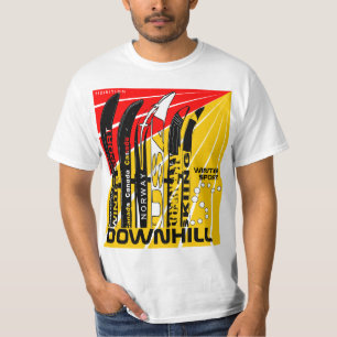 Camiseta en declive de Snowblade del deporte de