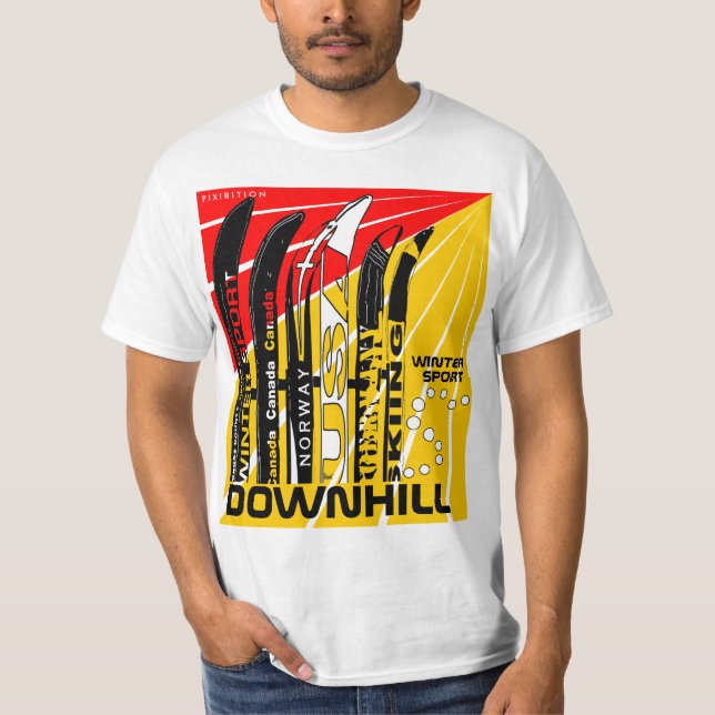 Camiseta en declive de Snowblade del deporte de (Anverso)