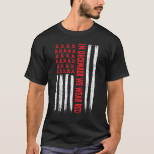 Camiseta en diciembre llevamos la cinta roja mundial de ayu