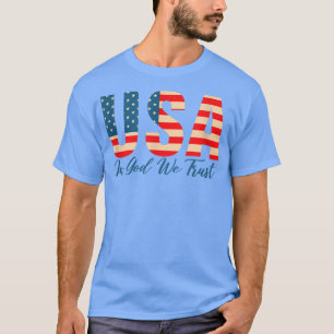 Camiseta En Dios confiamos, el arte de la bandera de los Es