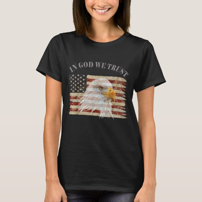 Camiseta En Dios confiamos en el respeto norteamericano (Anverso)