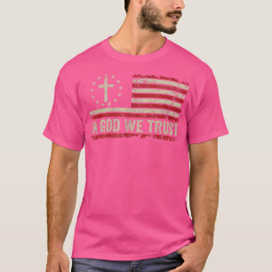 Camiseta En Dios confiamos en la bandera norteamericana vin