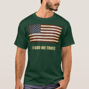 Camiseta En Dios confiamos en la bandera patriótica estadou